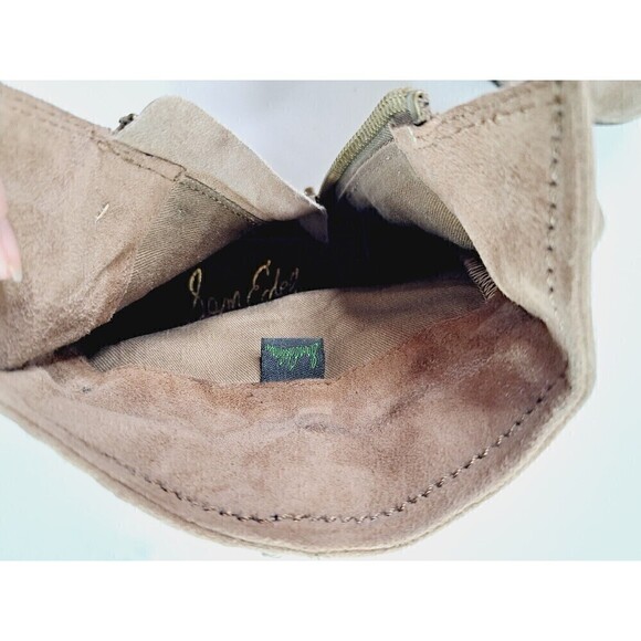 SAM Edelman Ankle Booties Woman's Size 8.5 M Camel Fringe Louie Suede Block Heel - Picture 8 of 8